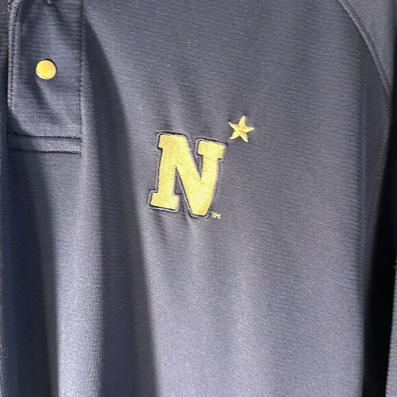 Naval Academy Nike Dri-Fit Blue Short Sleeve Golf Polo Shirt Medium - Picture 3 of 12